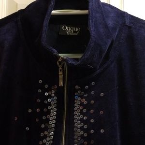 Sparkling velour jacket & pant set